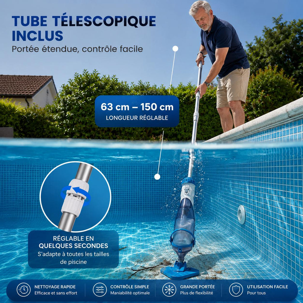 Aspirateur de piscine sans fil