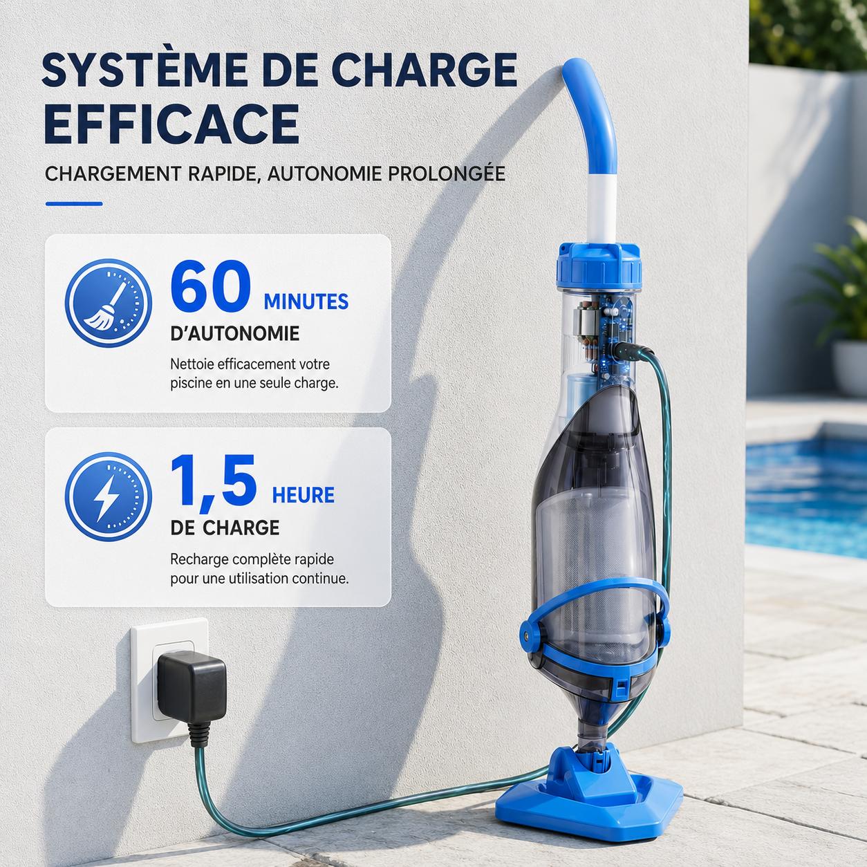 Aspirateur de piscine sans fil