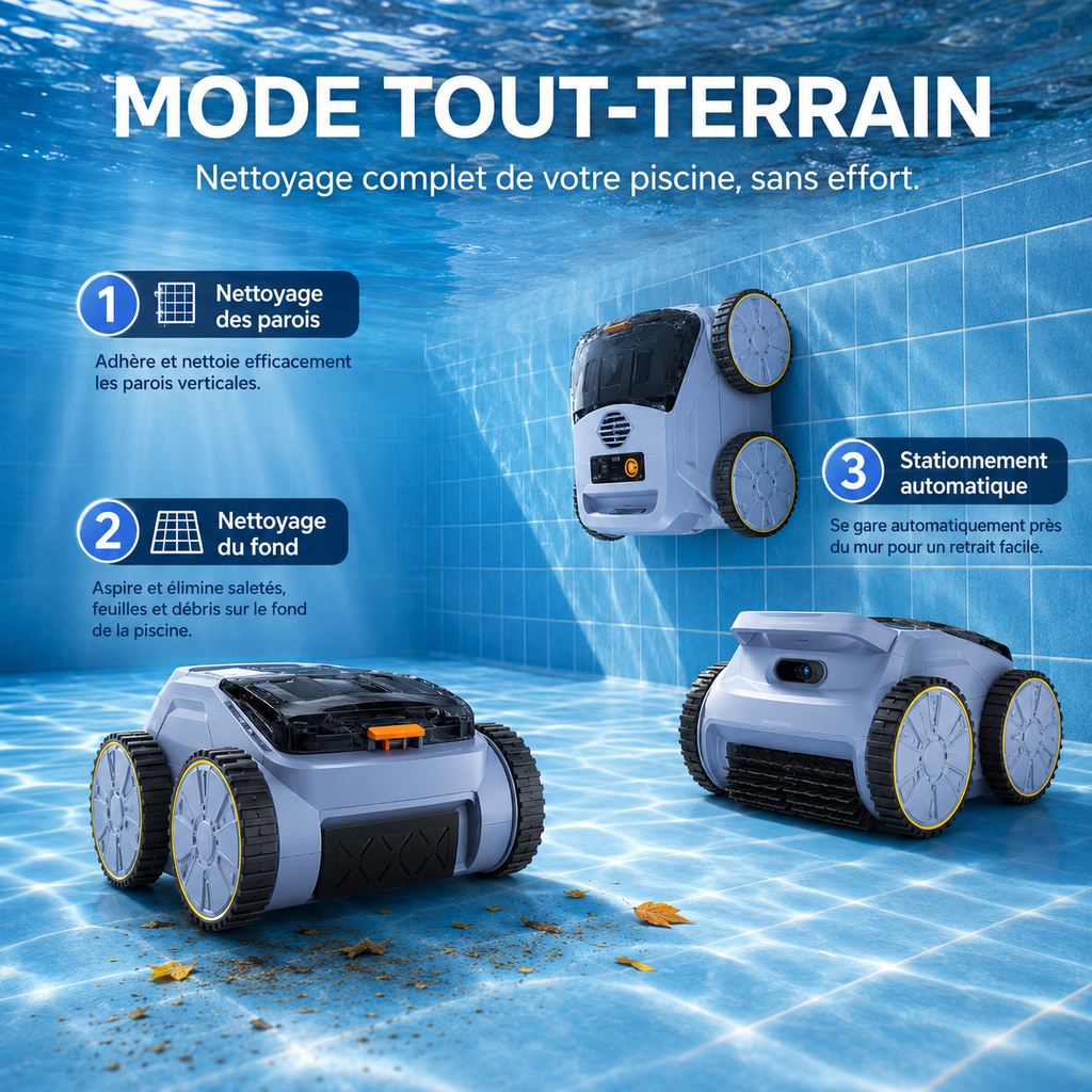 Robot aspirateur de piscine sans fil - Royal Blue