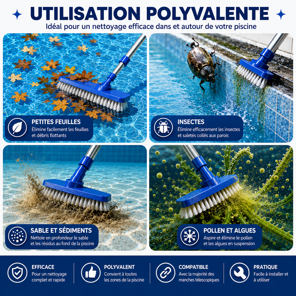 Aspirateur de piscine sans fil