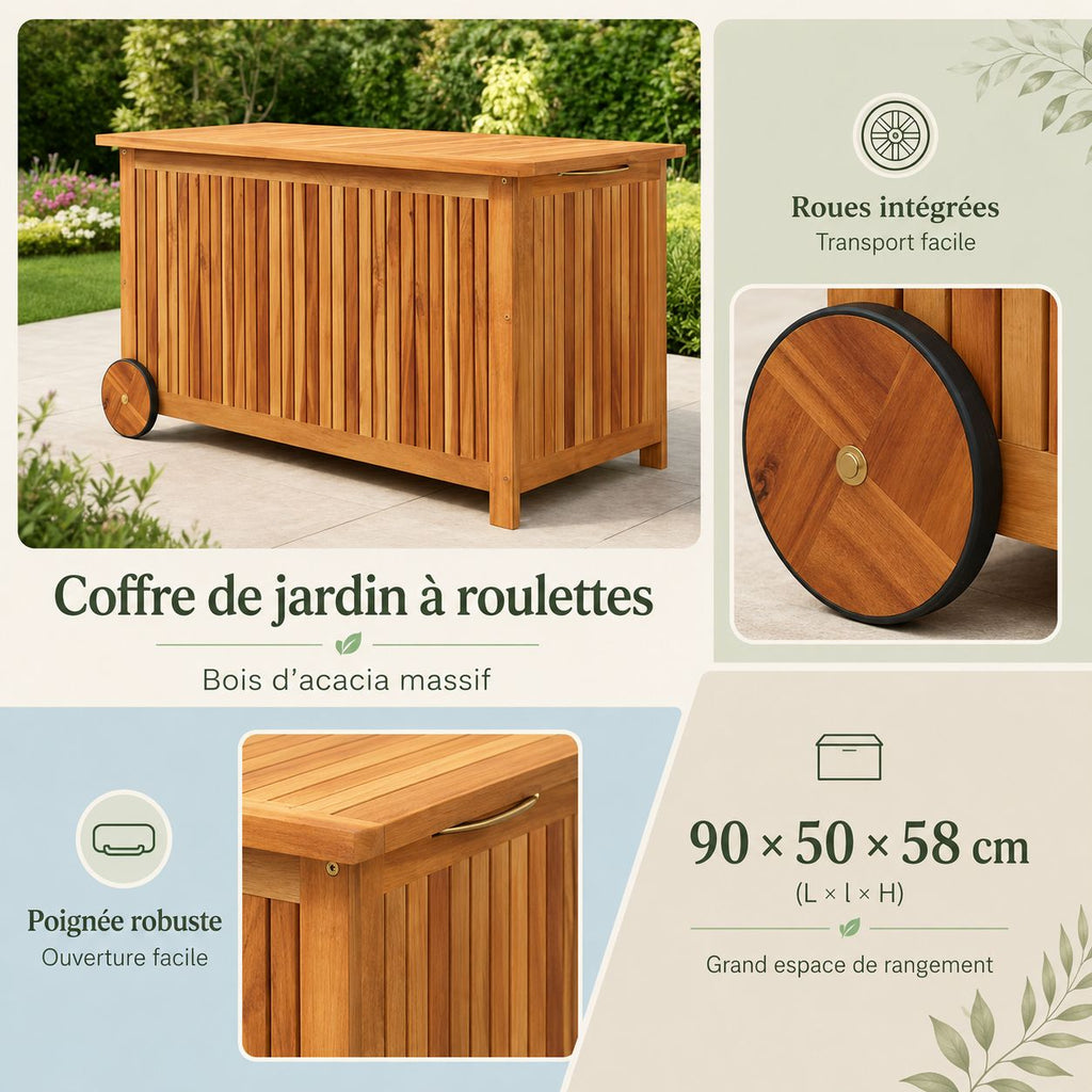 Coffre de rangement en bois