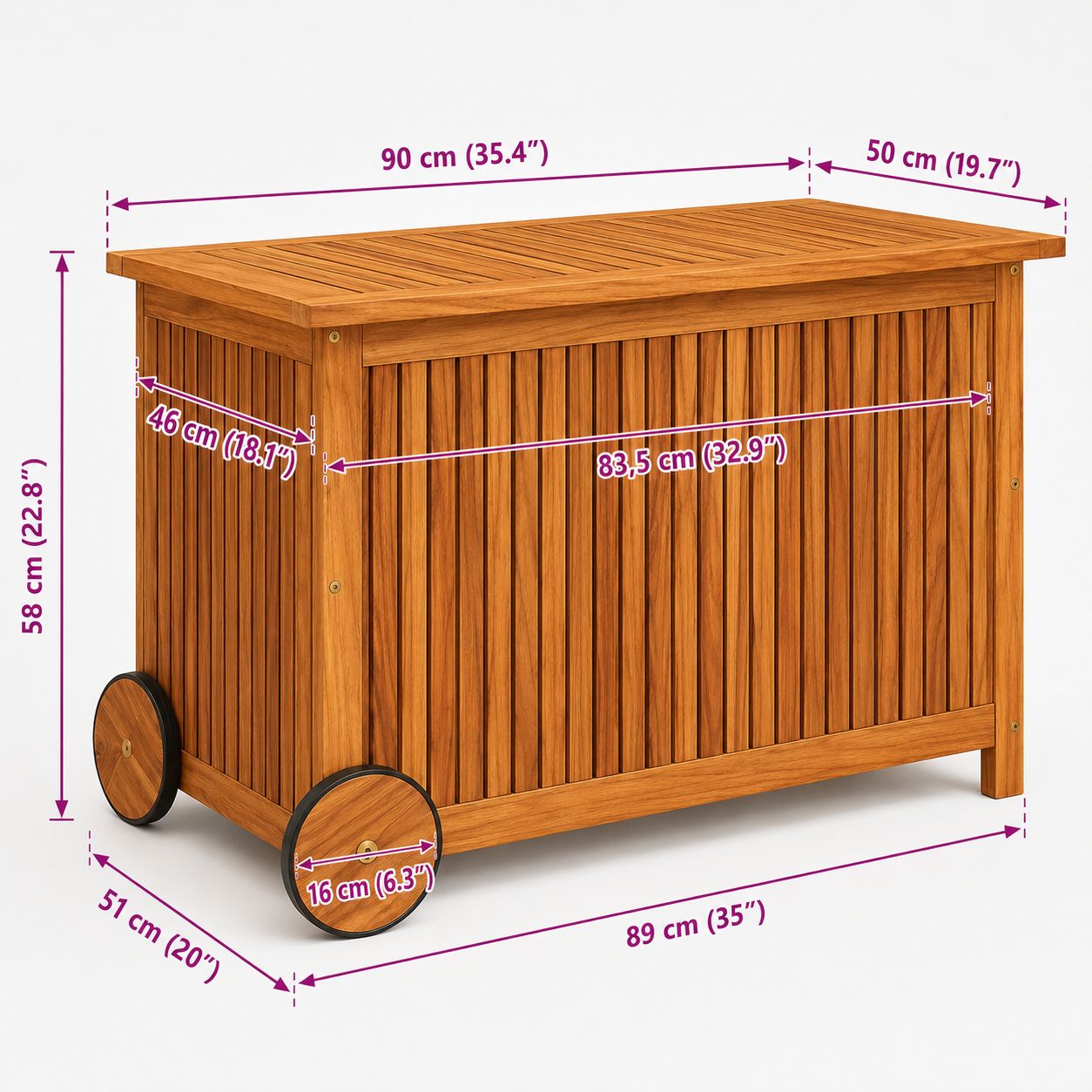 Coffre de rangement en bois