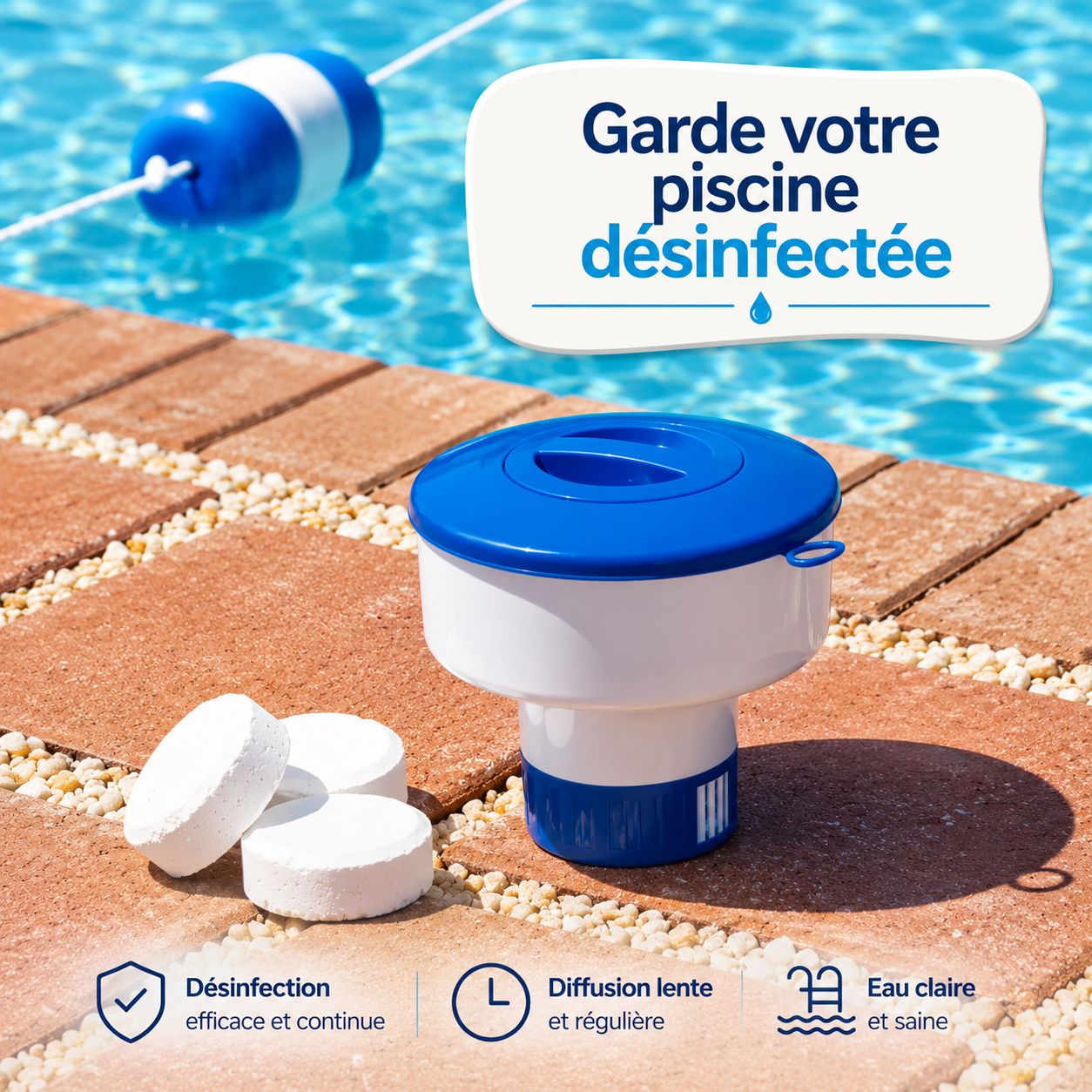 Distributeur flottant de chlore
