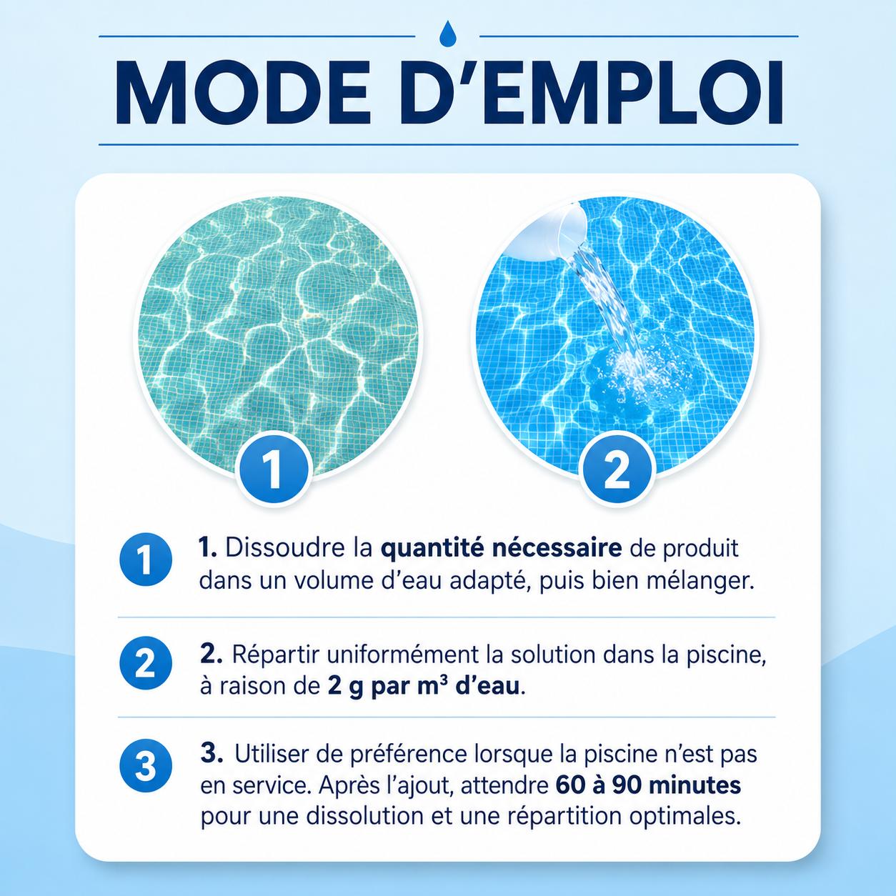 Comprimés de chlore pour piscine